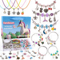 CandWuom Charm Bracelet/Jewelry Making Kits for Kids Girls,Unicorn Birthday Gifts,Arts Crafts Toys for 5 6 7 8 9 12 Years Old Girls