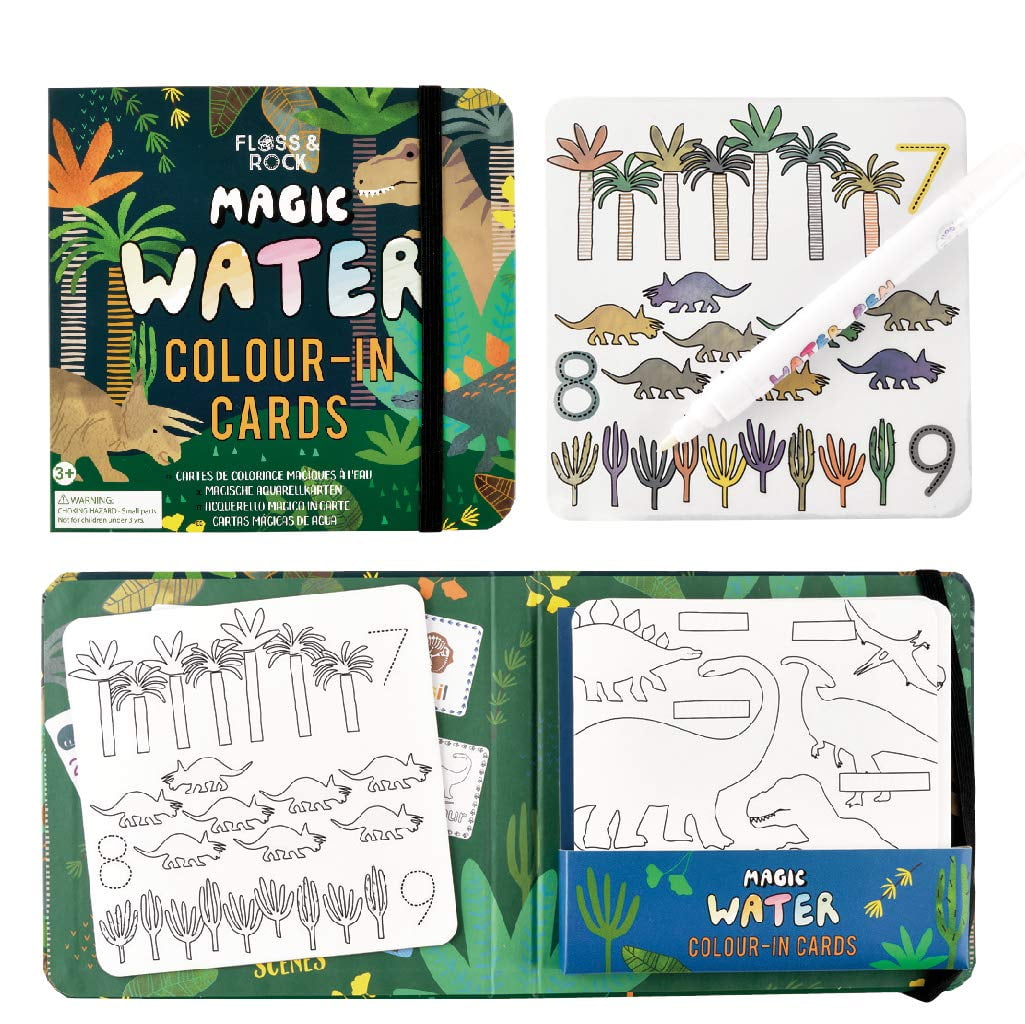 Floss & Rock 41P3647 Dino Water Pen and Cards