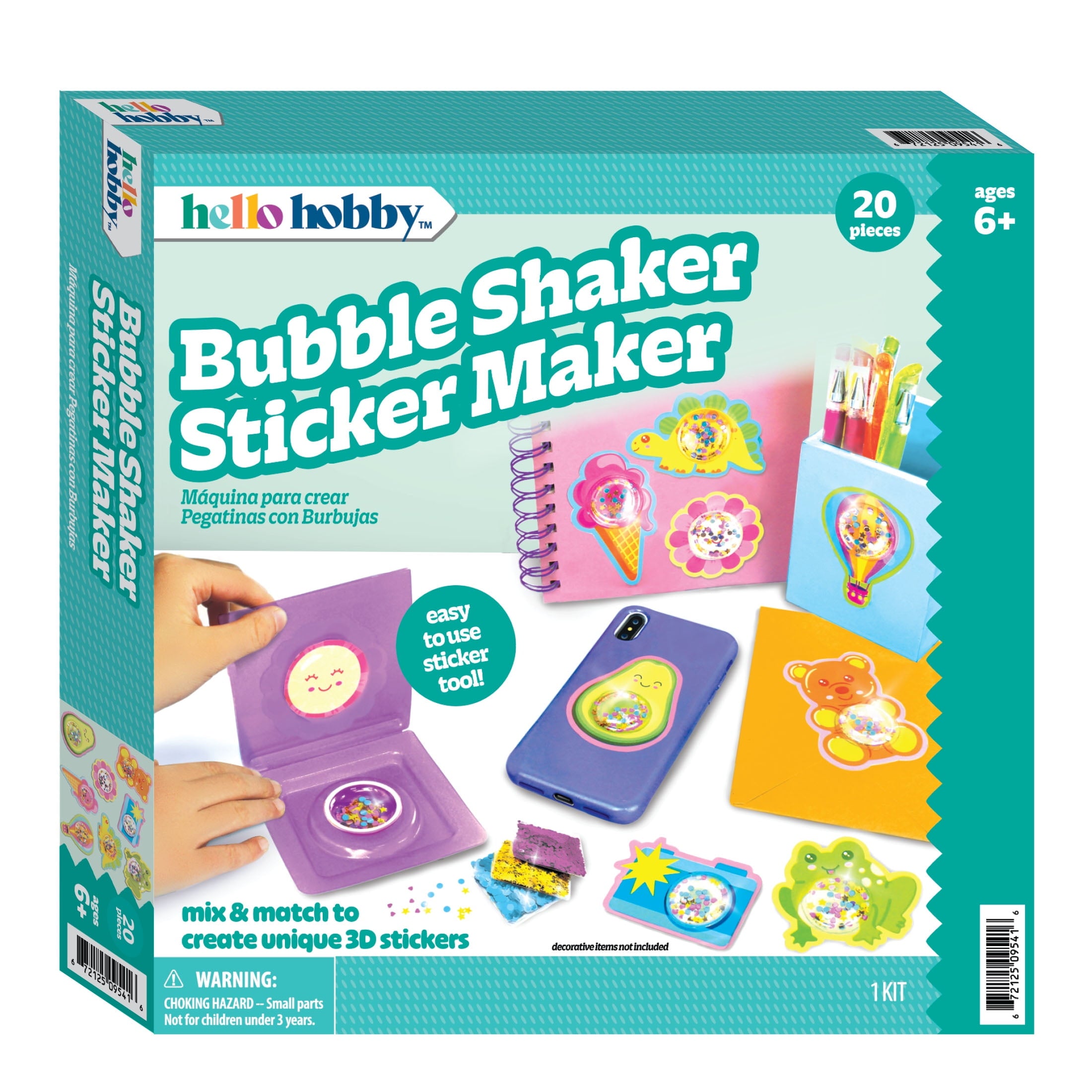 Hello Hobby 3D Bubble Shaker Sticker Maker Kit for Kids
