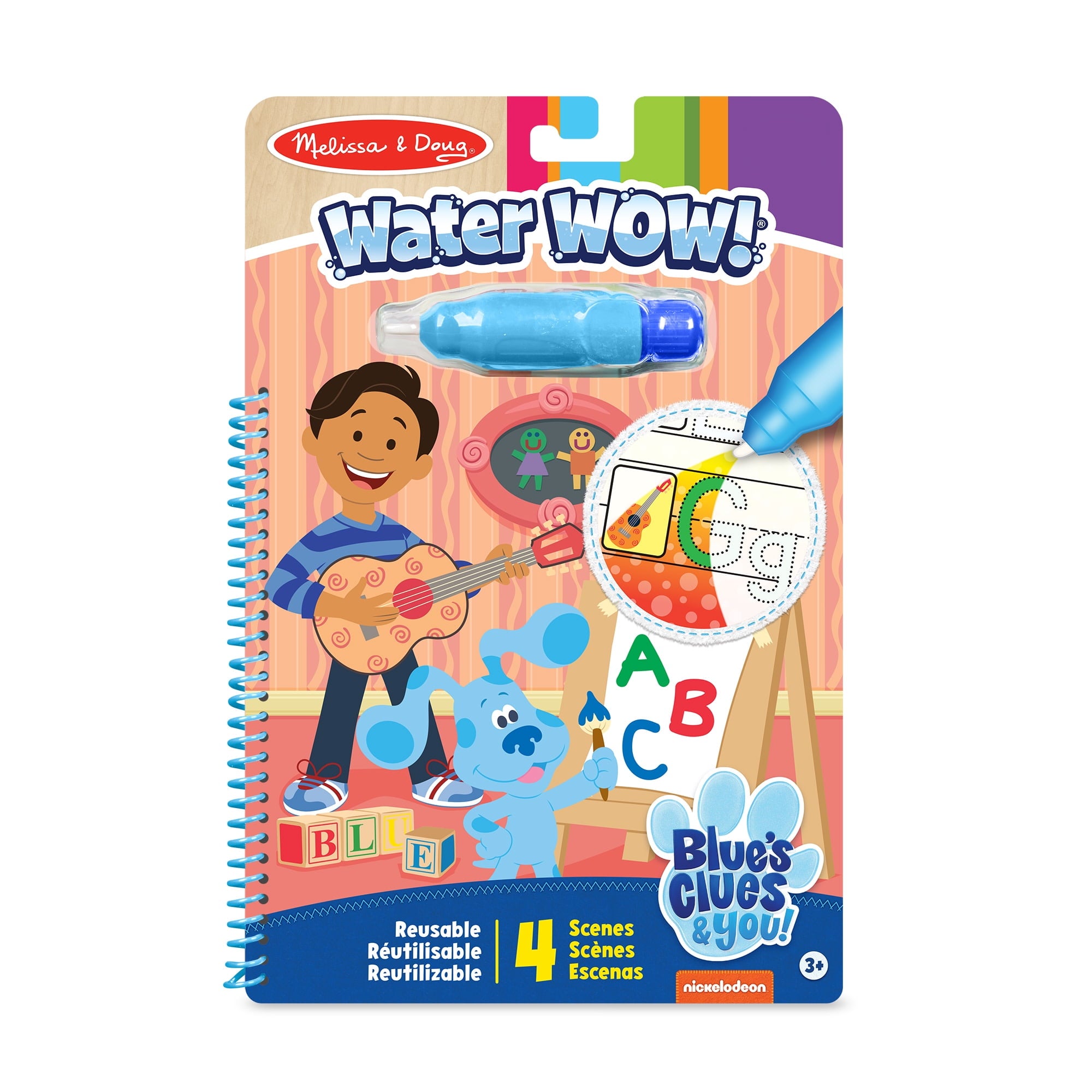 Melissa & Doug Blues Clues & You! Water Wow! - Alphabet Water Reveal Travel Activity Pad