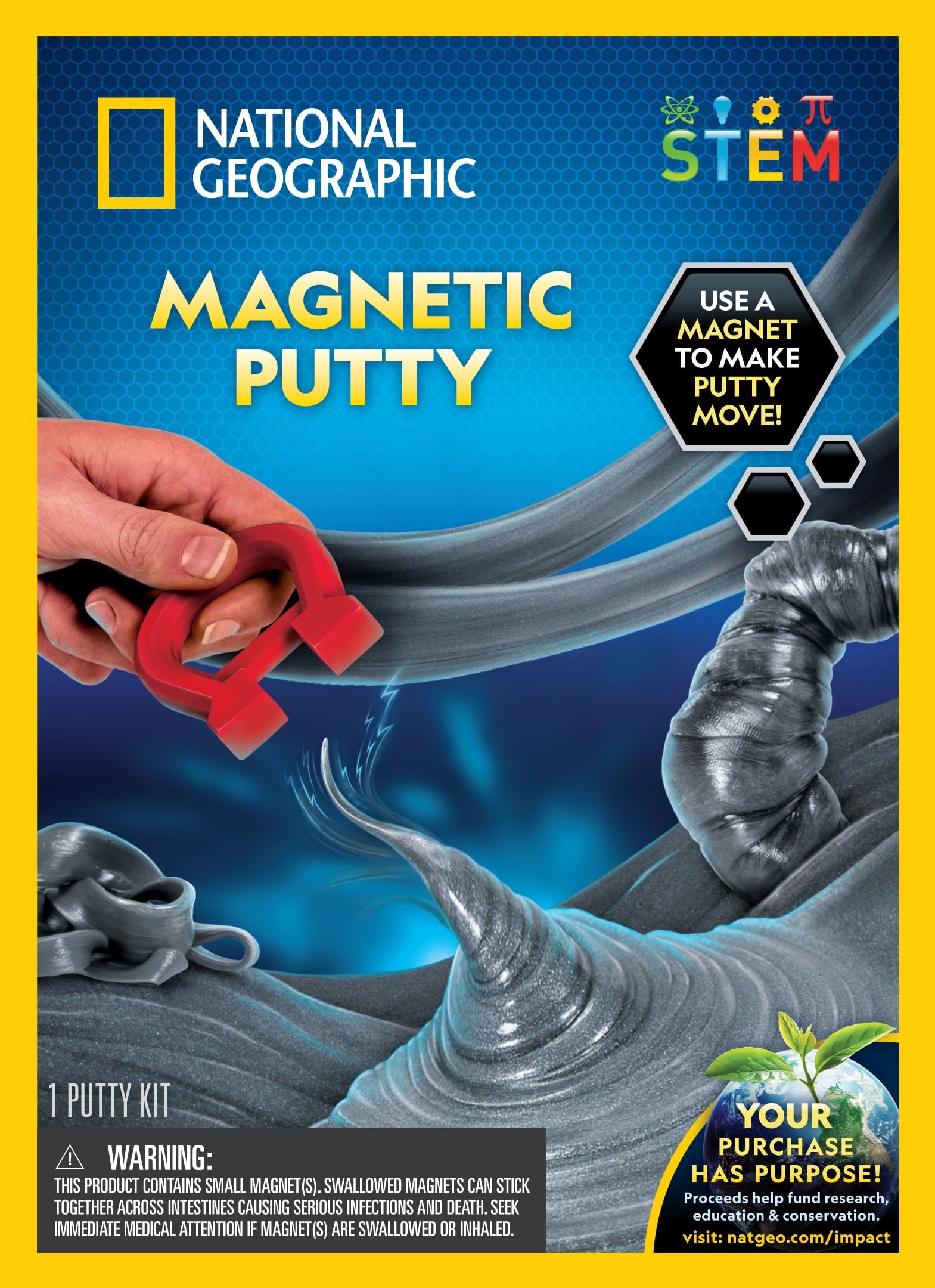 National Geographic Magnetic Putty Slime for Child 8 Years and up