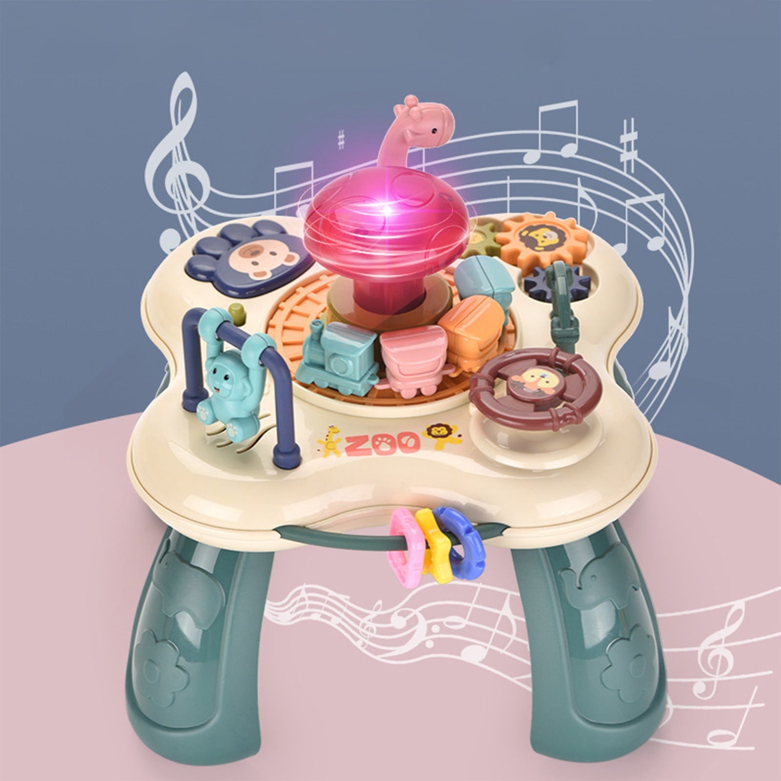 OEFNTAC Toys Children's Multifunctional Game Table Early Education Music Enlightenment Baby Animals Toy Children's Learning Table Electrics Toys Christmas Gifts Halloween