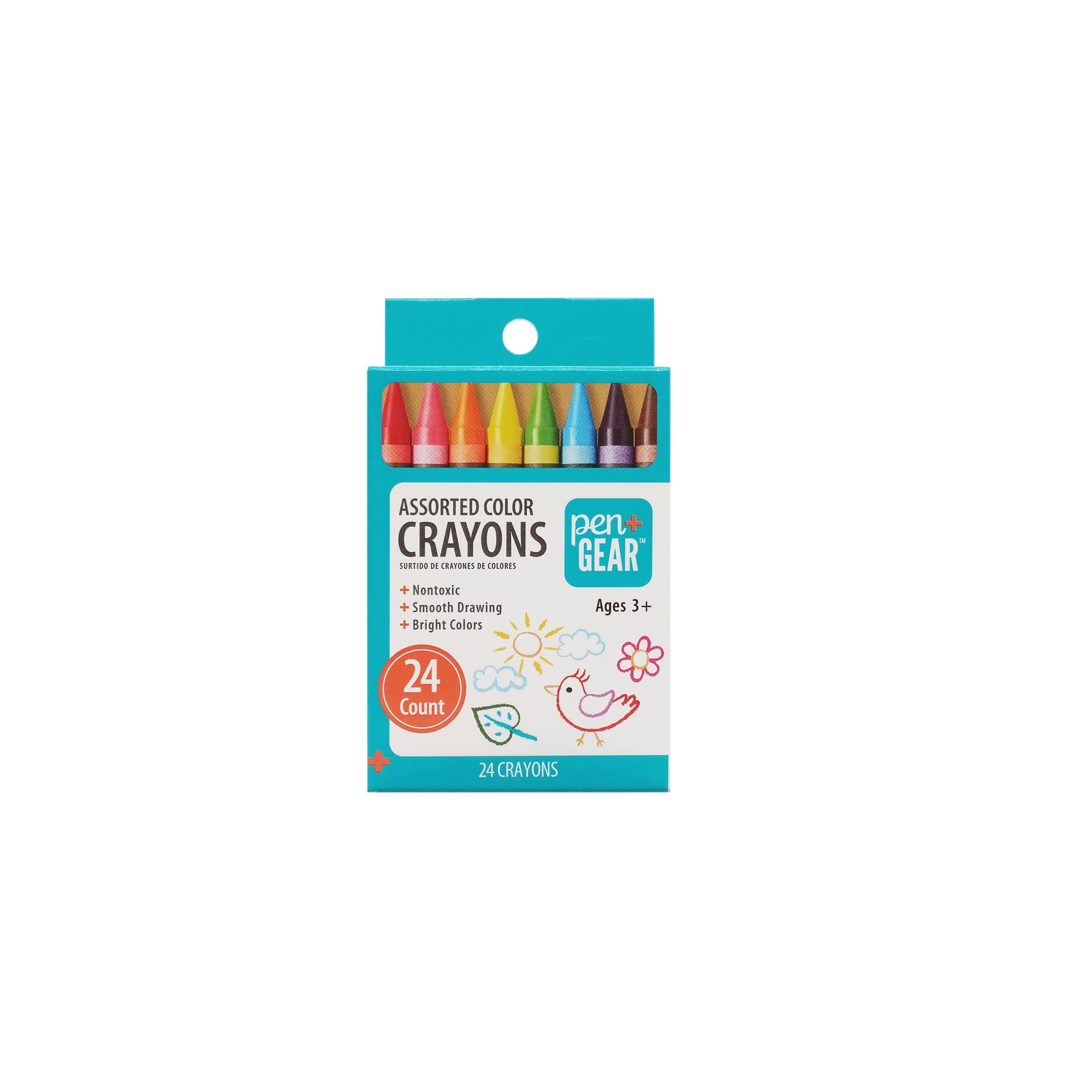 Pen+Gear 24 Count Assorted Color Crayons Set
