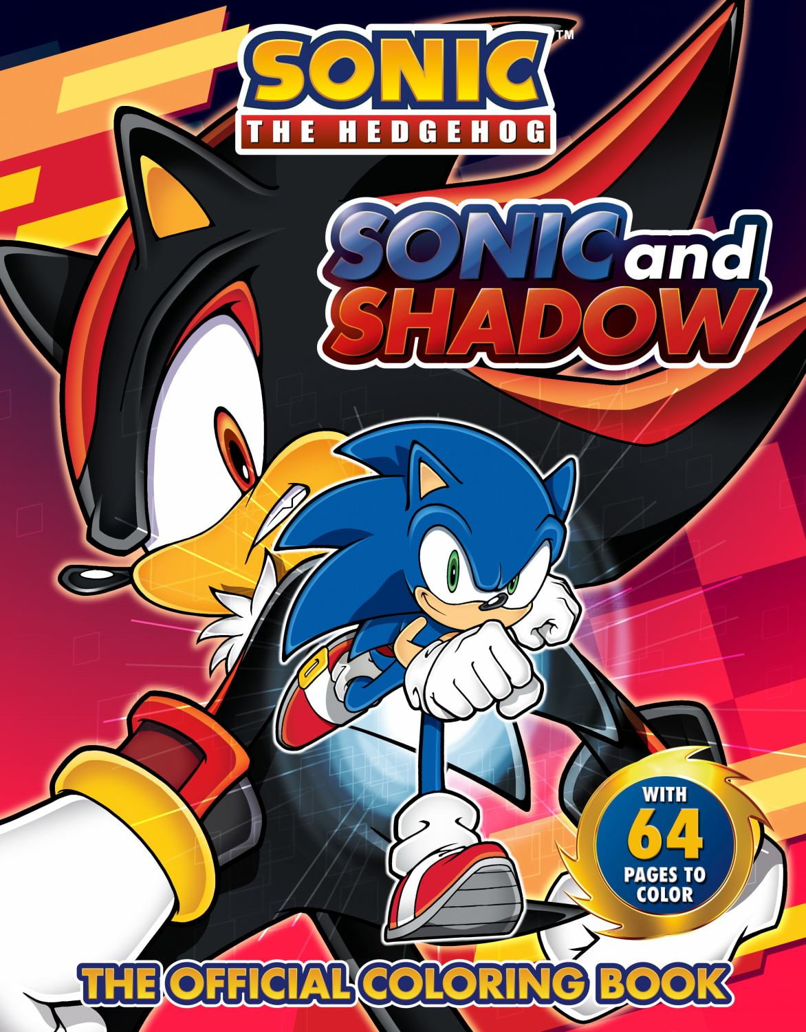 Sonic and Shadow: the Official Coloring Book, 64 pages (Paperback)