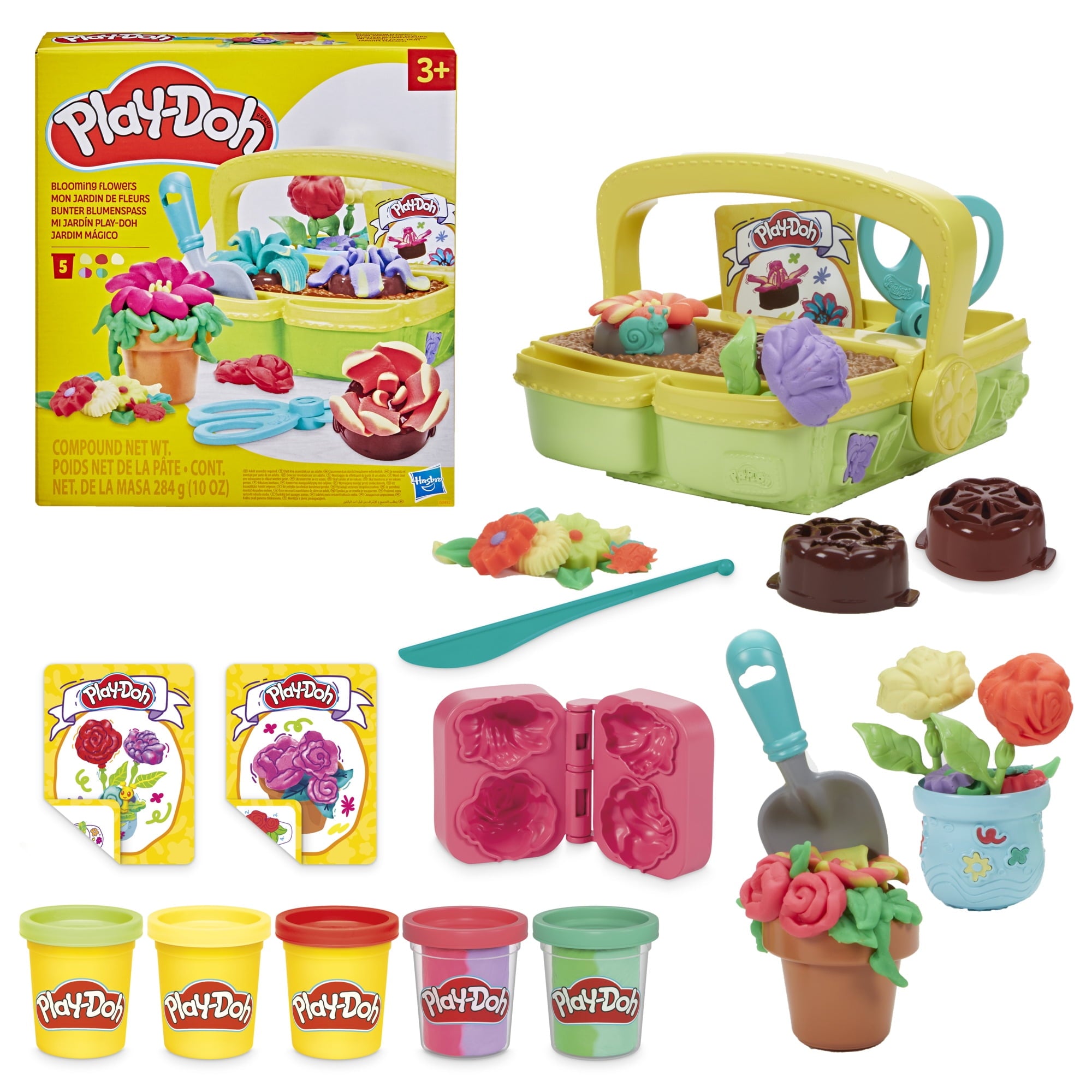 Play-Doh Blooming Flower Garden Playset, Birthday Gifts for Ages 3 and up