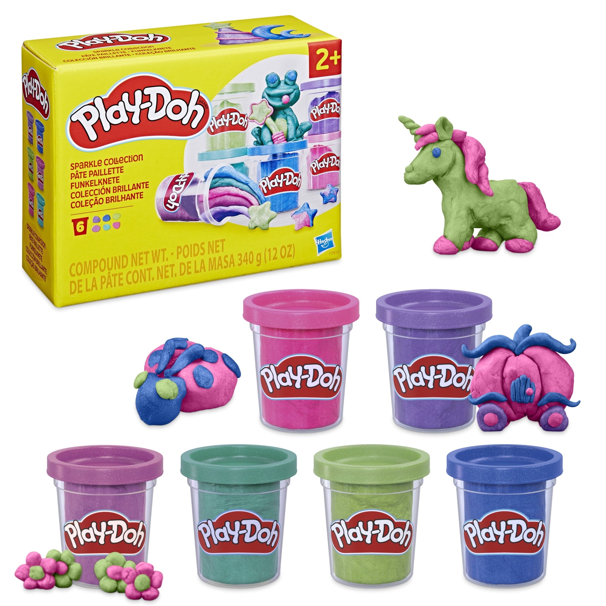 Play-Doh 6 Pack Sparkle Collection Arts and Crafts Toys, Boys and Girls, Ages 3+