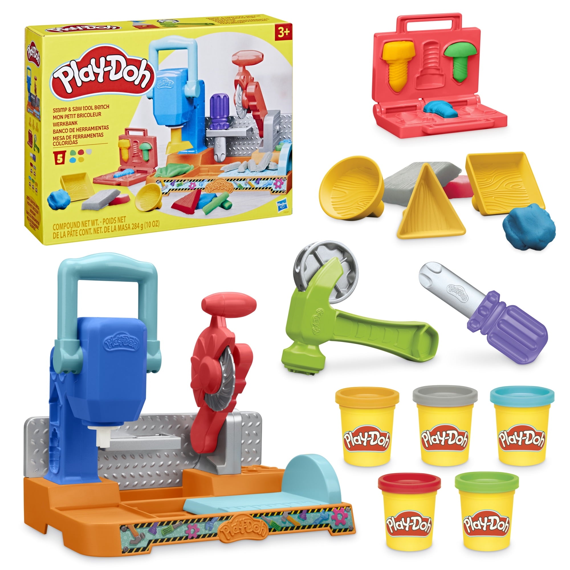 Play-Doh Stamp & Saw Tool Bench Preschool Toy for Boys & Girls 3+