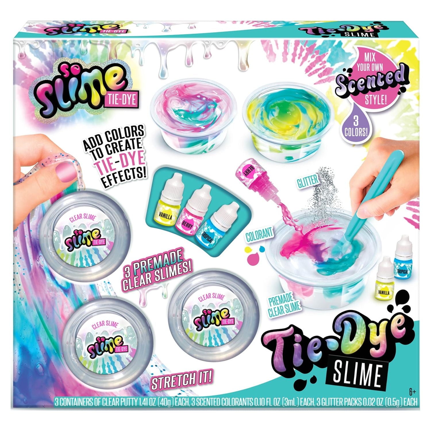 So Slime DIY - Premade Tie Dye Slime Kit - Create Tie Dye Slime!