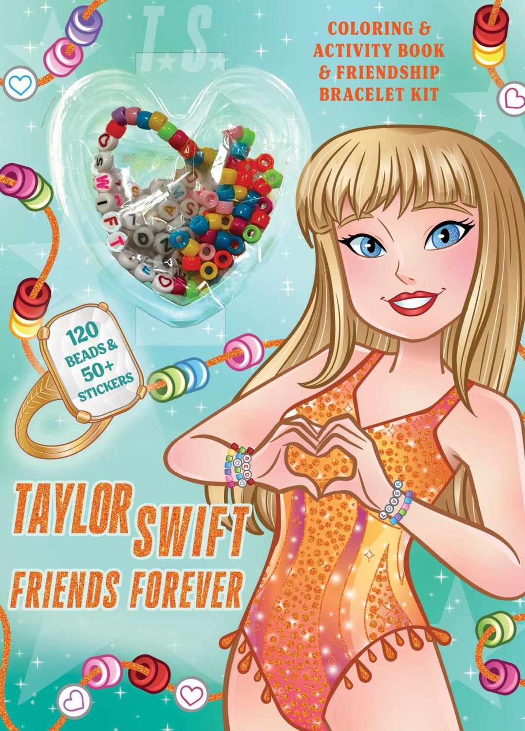 Taylor Swift Friends Forever Coloring and Activity Book with Friendship Bracelet Kit, 48 pages (Paperback)